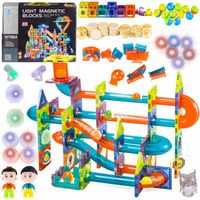 KLOCKI MAGNETYCZNE ŚWIECĄCE KONSTRUKCYJNE UKŁADANKA 3D KULODROM 202 PREZENT