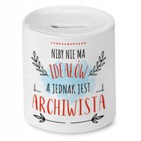 Skarbonka Dla Archiwisty Na Urodziny Na Prezent Z Nadrukiem Ze Zdjęciem