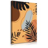 Obraz Canvas Do Salonu Rośliny Liście Monstery Palmy Styl Boho 20cm x 30cm