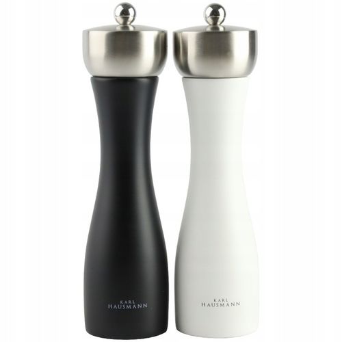 ZESTAW RĘCZNYCH MŁYNKÓW DO MIELENIA SOLI PIEPRZU PRZYPRAW BIAŁY I CZARNY na Arena.pl