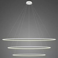 Lampa wisząca Ledowe Okręgi No.3 150 cm 4K biała