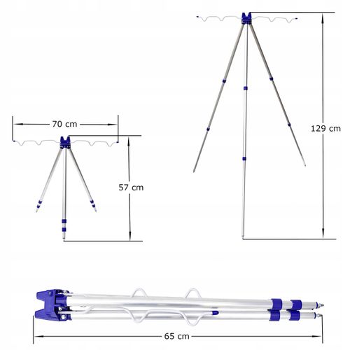 Podpórka wędkarska TRÓJNÓG stojak Tripod TELESKOP na Arena.pl