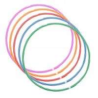 Hula-hop koło okrąg 70 cm kręcone kolorowe - zestaw fitness 5 szt.