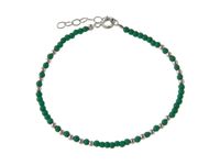 SREBRNA BRANSOLETA ŻYŁKA GWIAZD TURKUSOWE KORALIKI