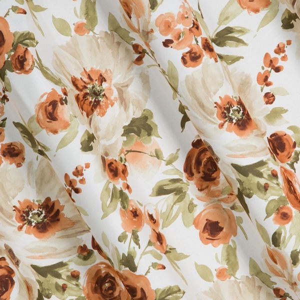 ZASŁONA MIKROFIBRA PRZELOTKI KWIATY 140X250 BIAŁA zdjęcie 6