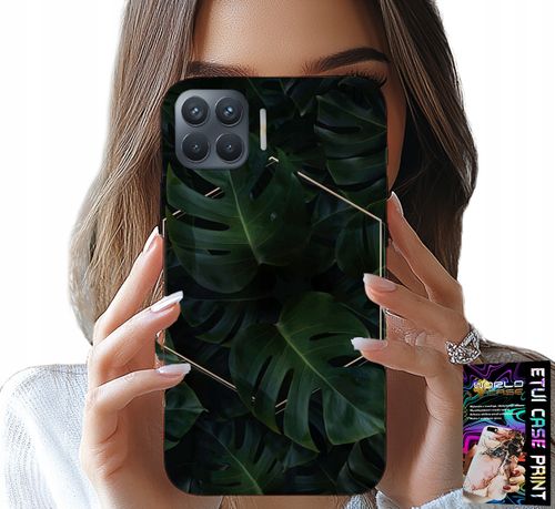 ETUI DO OPPO RENO 4 LITE - ELEGANCKIE LIŚCIE MODNE WZORY NA CASE na Arena.pl