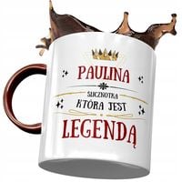 Kubek Bordowy Dla Pauliny Żony Koleżanki Prezent Z Nadrukiem Ze Zdjęciem