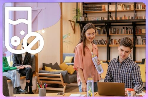 BUTELKA SZKLANA NA WODĘ NAPOJE ZE SŁOMKĄ SITKIEM SZCZELNA DUŻA BIDON 1,2L na Arena.pl