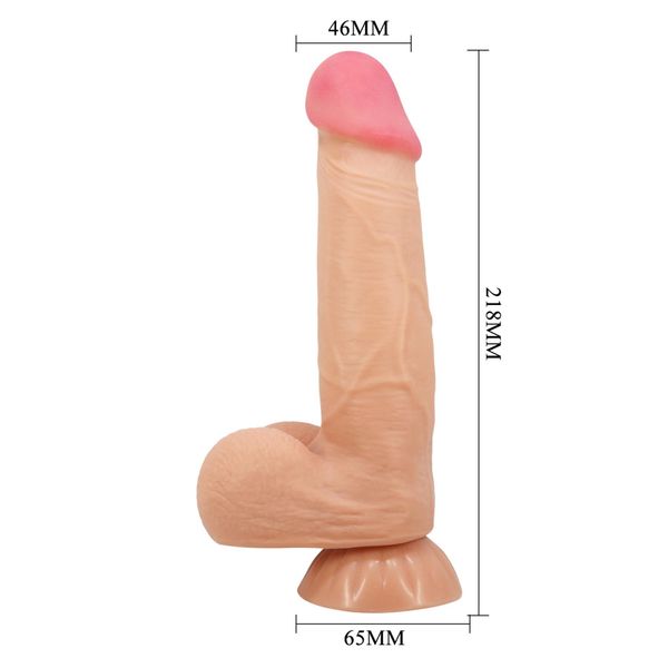 Baile - Sliding Skin 8,5'' Flesh Suction Base Bendable Tpr zdjęcie 10