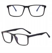 SOLIDNE Męskie Okulary Zerówki do KOMPUTERA Blue Light UV OPRAWKI Flexy