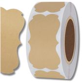 Papierowe etykiety 300 sztuk na rolce 5m do DIY słoików prezentów kopert