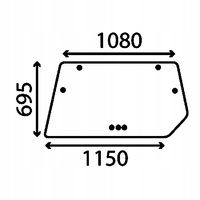 Szyba tylna Deutz-Fahr DX 6.05, 6.10, 6.30, 6.50
