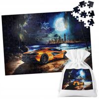 PUZZLE TRADYCYJNE - AUTA SUPER SAMOCHODY PLAŻA MIASTO NOC - 24 el