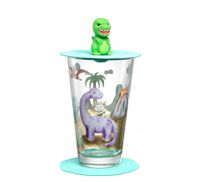 Szklanka Bambini 300ml dino akcesoria 2w1 niekapek