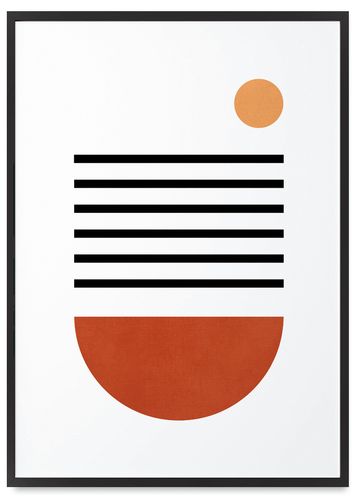 Plakat geometryczny boho styl 40x50 cm w czarnej ramie na Arena.pl