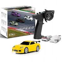 Samochód RC Turbo Racing 1:76 Żółty Proporcjonalny 2.4GHz USB-C 2 Karoserie