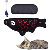 Legowisko dla Kota Okienne na Szybę Okno Hamak Ryba Czarne 56x18x20 cm