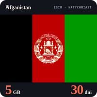 Karta eSIM Internet Afganistan 5 GB na 30 dni - bez rejestracji