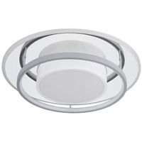 LAMPA sufitowa LEOLA 48017-60R Globo metalowa OPRAWA okrągła LED 60W 3000K - 6000K z pilotem biała
