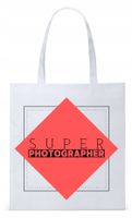 Dla Fotografa Fotografki Torba Eco Biała Shopper Z Nadrukiem Ze Zdjęciem