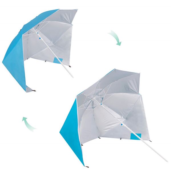 Parasol plażowy 180 cm namiot niebieski zdjęcie 4