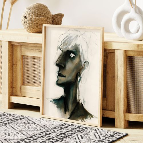 Plakat profil twarz portret 50x70 cm na Arena.pl