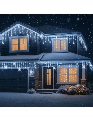 SOPLE 500 LED LAMPKI KURTYNA ŚWIETLNA ZEWNĘTRZNA 20M BIAŁY ZIMNY+FLASH IP44 na Arena.pl
