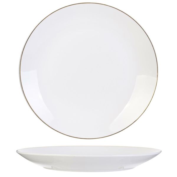 Talerz Pearl Gold 27cm biały zdjęcie 1