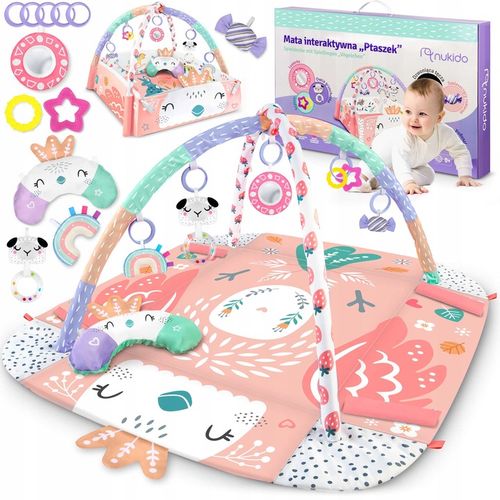MATA EDUKACYJNA INTERAKTYWNA DLA NIEMOWLĄT DWUSTRONNA DUŻA XXL 5w1 NUKIDO na Arena.pl