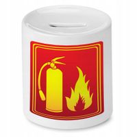 Skarbonka Dla Strażaka Gaśnica Prezent Z Nadrukiem Ze Zdjęciem