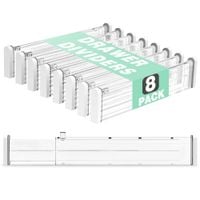 Przegrody do Szuflad Regulowane Przezroczyste Organizer 30 60 cm 8 Sztuk