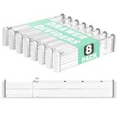 Przegrody do Szuflad Regulowane Przezroczyste Organizer 30 60 cm 8 Sztuk