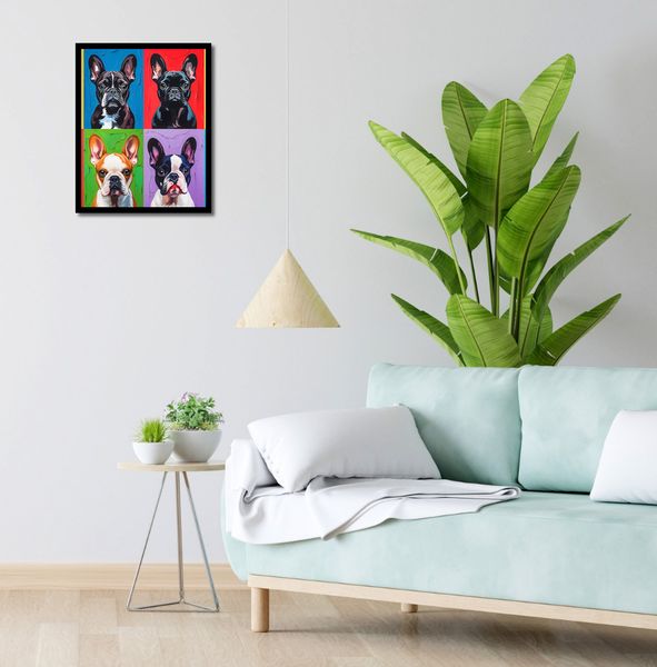 Plakat 40x50cm Buldogi Francuskie zdjęcie 4