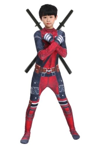 STRÓJ PRZEBRANIE KOSTIUM DEADPOOL + 2MIECZE 134/140 na Arena.pl
