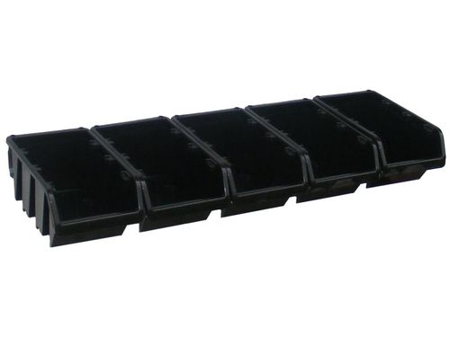 5 X POJEMNIK magazynowy NP8 CZARNY+listwa metalowa na Arena.pl