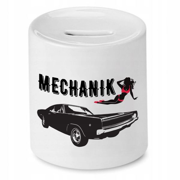Skarbonka Dla Mechanika Mechanik Mechanic Prezent Z Nadrukiem Ze Zdjęciem zdjęcie 1