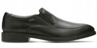 Clarks Mokasyny męskie - ChilverGo GTX - rozmiar 40 - czarne, skórzane, GTX