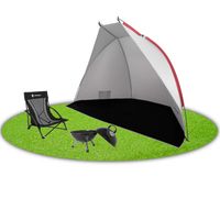 Namiot plażowy 220x120x120 cm turystyczny z pokrowcem, filtrem UV szaro-czarny
