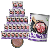 MOKRA KARMA DLA PSA TufTuf Puszka mielonka z jagnięciną ZESTAW 24x400g