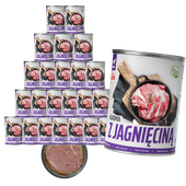 MOKRA KARMA DLA PSA TufTuf Puszka mielonka z jagnięciną ZESTAW 24x400g