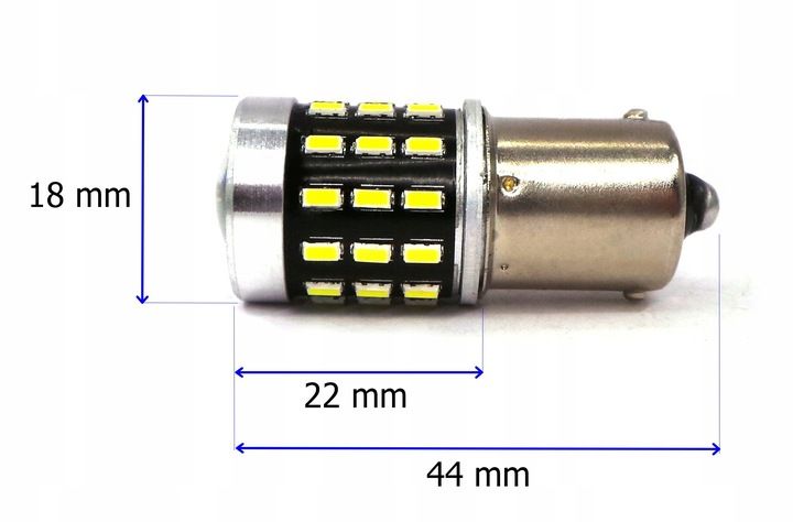 lampadine LED BA15S 12-24V CANBUS 1500lm bianche con lente