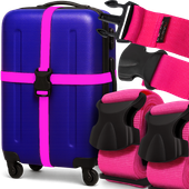 2X PAS ZABEZPIECZAJĄCY DO WALIZKI TORBY BAGAŻU MOCNY PASEK SPINAJĄCY BAGAŻ