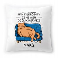 Poduszka Dla Maksa Na Urodziny Ze Zdjęciem Na Prezent Biała 40X40 Cm