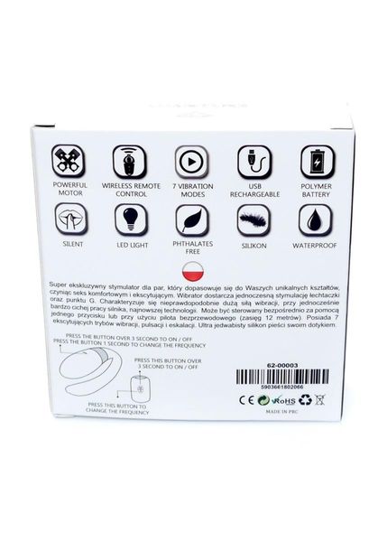 Stymulator-V-Vibe Black Usb 7 Function / Remote Control zdjęcie 13