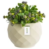 Doniczka osłonka ceramiczna kolor Biały 13,5 cm H12,5 cm mat