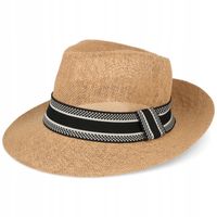Kapelusz męski słomkowy Panama na lato plażowy