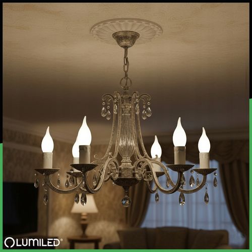 6x Żarówka LED E14 PŁOMYK 8W = 60W 3000K Ciepła Biała Świeca CCD NIE na Arena.pl