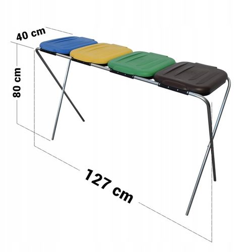 KOSZ STOJAK NA WORKI DO SEGREGACJI ŚMIECI 4 x 120l na Arena.pl