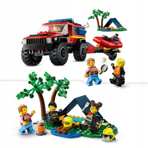LEGO CITY 60412 SAMOCHÓD TERENOWY SUV AUTO WÓZ STRAŻACKI Z ŁODZIĄ RATUNKOWĄ na Arena.pl