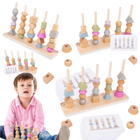 Układanka Drewniana Edukacyjna Montessori Różne Kształty Kolorowe Figury